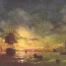 《敖德萨之夜》艾伊瓦佐夫斯基(Ivan Aivazovsky)高清作品欣赏