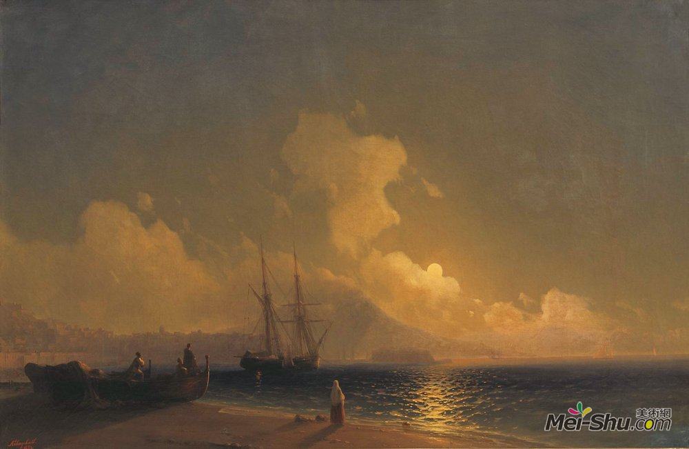 ivan aivazovsky艾伊瓦佐夫斯基油画1383《夜海》艾伊瓦佐夫斯基(ivan