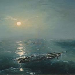 《夜海》艾伊瓦佐夫斯基(Ivan Aivazovsky)高清作品欣赏