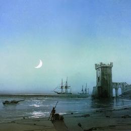 《海景》艾伊瓦佐夫斯基(Ivan Aivazovsky)高清作品欣赏