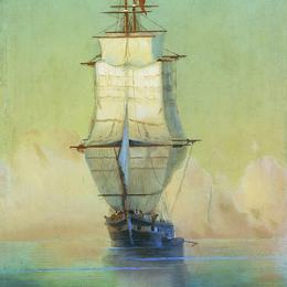 《船》艾伊瓦佐夫斯基(Ivan Aivazovsky)高清作品欣赏