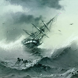 《沉船事故》艾伊瓦佐夫斯基(Ivan Aivazovsky)高清作品欣赏