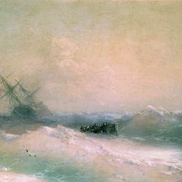 《海上风暴》艾伊瓦佐夫斯基(Ivan Aivazovsky)高清作品欣赏