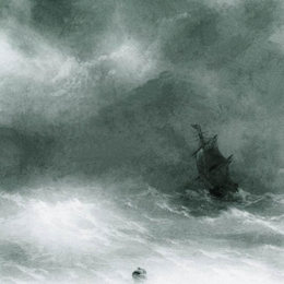 《强风》艾伊瓦佐夫斯基(Ivan Aivazovsky)高清作品欣赏