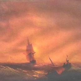 《幸存者》艾伊瓦佐夫斯基(Ivan Aivazovsky)高清作品欣赏