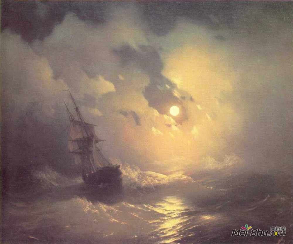 尼德海海上风暴艾伊瓦佐夫斯基ivanaivazovsky高清作品欣赏