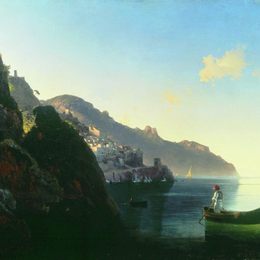 《阿马尔菲海岸》艾伊瓦佐夫斯基(Ivan Aivazovsky)高清作品欣赏