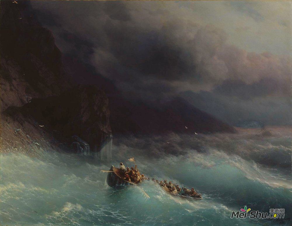 《黑海沉船事件》艾伊瓦佐夫斯基(ivan aivazovsky)高清作品欣赏