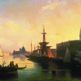 《威尼斯》艾伊瓦佐夫斯基(Ivan Aivazovsky)高清作品欣赏