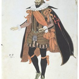 伊凡·比利本(Ivan Bilibin)高清作品:Costume design for the drama of Lope de Vegas &amp;amp