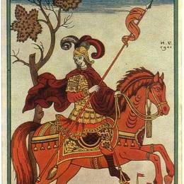 伊凡·比利本(Ivan Bilibin)高清作品:Wonderful hero Bova Korolevich