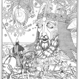 伊凡·比利本(Ivan Bilibin)高清作品:Illustration for the poem Ruslan and Lyudmila&amp;amp#