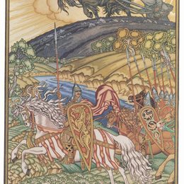 《史诗和伏尔加和米库拉的插图》伊凡·比利本(Ivan Bilibin)高清作品欣赏