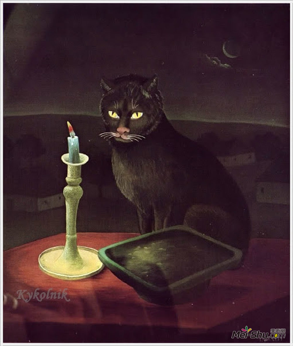 猫》伊万·盖奈拉尔利克(ivan generalic)高清作品欣赏-世界名画-美术