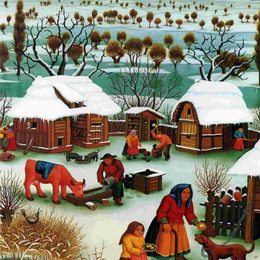 《冬日》伊万·盖奈拉尔利克(Ivan Generalic)高清作品欣赏