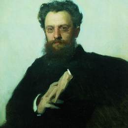 伊万·尼古拉耶维奇·克拉姆斯柯依(Ivan Kramskoy)高清作品:Adrian Viktorovich Prahova portrait, art historian and art c