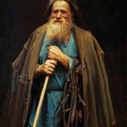 《带缰绳的农民》伊万·尼古拉耶维奇·克拉姆斯柯依(Ivan Kramskoy)高清作品欣赏