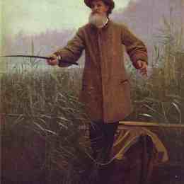 《诗人Apollon Nikolaevich Maikov》伊万·尼古拉耶维奇·克拉姆斯柯依(Ivan Kramskoy)高清作品欣赏