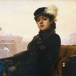 《女性肖像》伊万·尼古拉耶维奇·克拉姆斯柯依(Ivan Kramskoy)高清作品欣赏