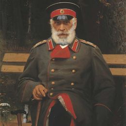 伊万·尼古拉耶维奇·克拉姆斯柯依(Ivan Kramskoy)高清作品:Portrait of Admiral Login Loginovich Heyden