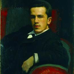 伊万·尼古拉耶维奇·克拉姆斯柯依(Ivan Kramskoy)高清作品:Portrait of Anatoly Kramskoy, the Artist`s Son