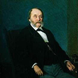 伊万·尼古拉耶维奇·克拉姆斯柯依(Ivan Kramskoy)高清作品:Portrait of Ivan Aleksandrovich Goncharov