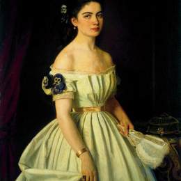 伊万·尼古拉耶维奇·克拉姆斯柯依(Ivan Kramskoy)高清作品:Portrait of Princess Catherine Alekseevny Vasilchikova