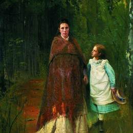 伊万·尼古拉耶维奇·克拉姆斯柯依(Ivan Kramskoy)高清作品:Portrait of Sofia Nikolaevna and Sophia Ivanovna Archaeology