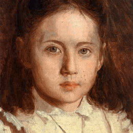 伊万·尼古拉耶维奇·克拉姆斯柯依(Ivan Kramskoy)高清作品:Portrait of Sonya Kramskaya, the Artist`s Daughter