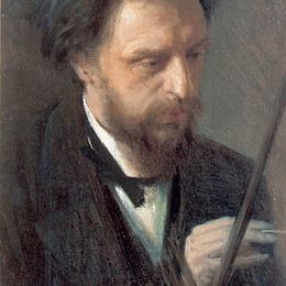 伊万·尼古拉耶维奇·克拉姆斯柯依(Ivan Kramskoy)高清作品:Portrait of the Artist G.G. Myasoedov