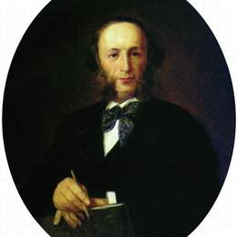 伊万·尼古拉耶维奇·克拉姆斯柯依(Ivan Kramskoy)高清作品:Portrait of the Artist I.K. Aivazovsky