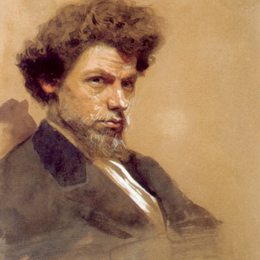 伊万·尼古拉耶维奇·克拉姆斯柯依(Ivan Kramskoy)高清作品:Portrait of the Artist V.M. Maksimov