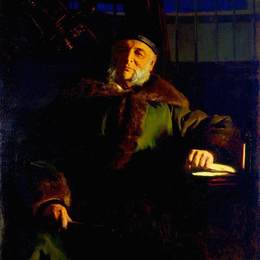 《天文学家Otto Struve Vasilyevich的肖像》伊万·尼古拉耶维奇·克拉姆斯柯依(Ivan Kramskoy)高清作品欣赏
