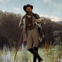 伊万·尼古拉耶维奇·克拉姆斯柯依(Ivan Kramskoy)高清作品:Portrait of the painter Ivan Shishkin