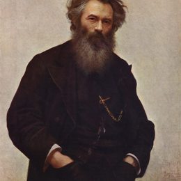 伊万·尼古拉耶维奇·克拉姆斯柯依(Ivan Kramskoy)高清作品:Portrait of the painter Ivan Shishkin