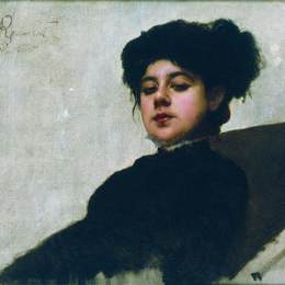 《未知的女人肖像》伊万·尼古拉耶维奇·克拉姆斯柯依(Ivan Kramskoy)高清作品欣赏