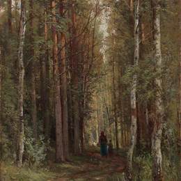 《森林景观》伊万·希什金(Ivan Shishkin)高清作品欣赏