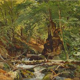 《森林景观》伊万·希什金(Ivan Shishkin)高清作品欣赏