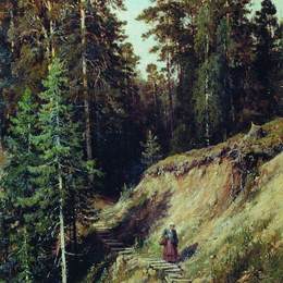 《在森林里。来自蘑菇的森林》伊万·希什金(Ivan Shishkin)高清作品欣赏