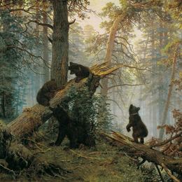 《清晨的松林》伊万·希什金(Ivan Shishkin)高清作品欣赏