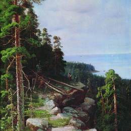 《越过堤岸》伊万·希什金(Ivan Shishkin)高清作品欣赏