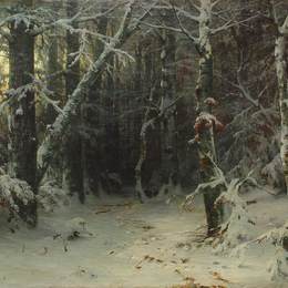 《冬季森林》伊万·希什金(Ivan Shishkin)高清作品欣赏