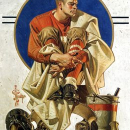 《足球运动员》莱恩德克尔(J. C. Leyendecker)高清作品欣赏