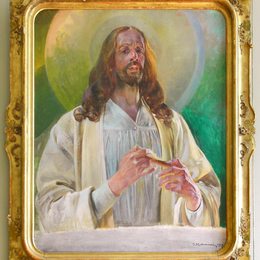 杰西克马尔塞夫斯基(Jacek Malczewski)高清作品:Christ in Emmaus