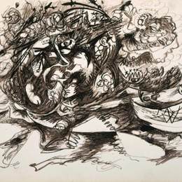 《无题（奥康诺尔解冻771）》杰克逊·波洛克(Jackson Pollock)高清作品欣赏