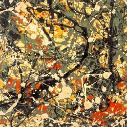 《数8，（详细）》杰克逊·波洛克(Jackson Pollock)高清作品欣赏