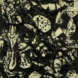 《黑与白?白色（20号）》杰克逊·波洛克(Jackson Pollock)高清作品欣赏