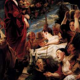 雅各布布·乔登斯(Jacob Jordaens)高清作品:An Offering to Ceres, Goddess of the Harvest