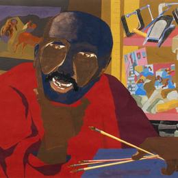 《自画像》雅各布布·劳伦斯(Jacob Lawrence)高清作品欣赏