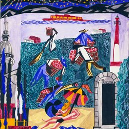 《新泽西，来自美国系列》雅各布布·劳伦斯(Jacob Lawrence)高清作品欣赏